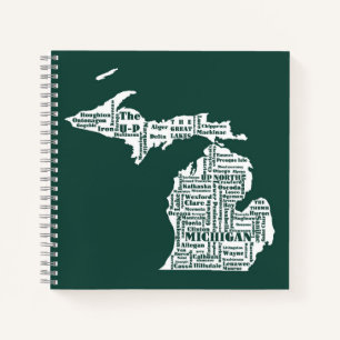 Der grüne Staat der Städte von Michigan Notizbuch