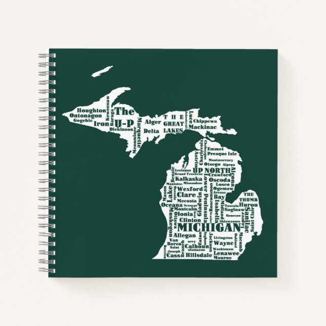 Der grüne Staat der Städte von Michigan Notizbuch (Vorderseite)