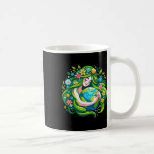 Der Grüne Tag der Göttin Erde Rettete unser Mädche Kaffeetasse