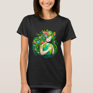 Der Grüne Tag der Göttin Erde Rettete unser Mädche T-Shirt