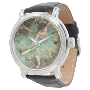 Der Grüne Tänzer von Edgar Degas, Vintage Ballet Armbanduhr