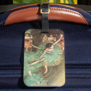 Der Grüne Tänzer von Edgar Degas, Vintage-Ballett Gepäckanhänger