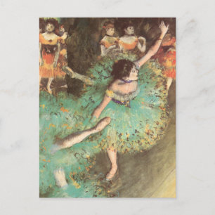 Der grüne Tänzer von Edgar Degas, Vintages Ballett Postkarte