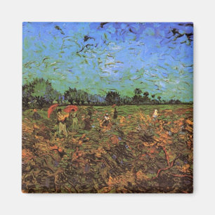 Der grüne Weinberg von Vincent van Gogh Magnet