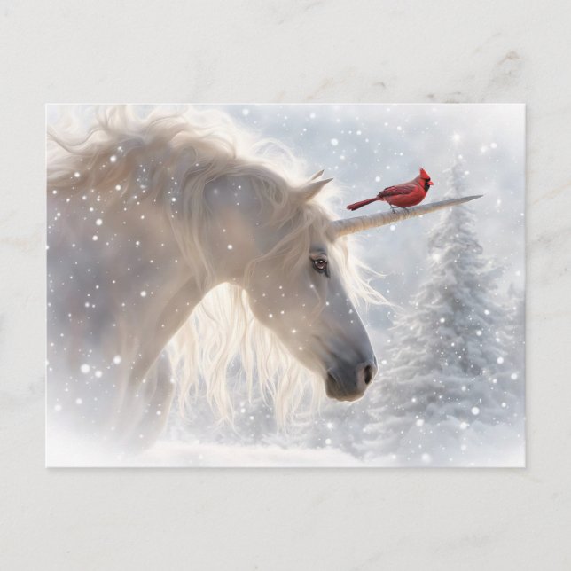 Der Gruß der Saison, Einhorn Kardinal Weihnachten (Vorderseite)
