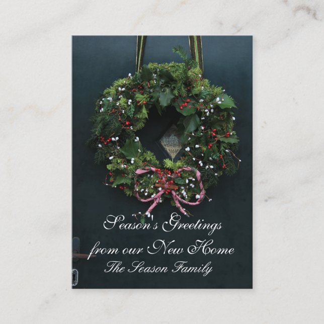 Der Grußkranz der Saison von unserer neuen Zuhause Begleitkarte (Vorderseite)