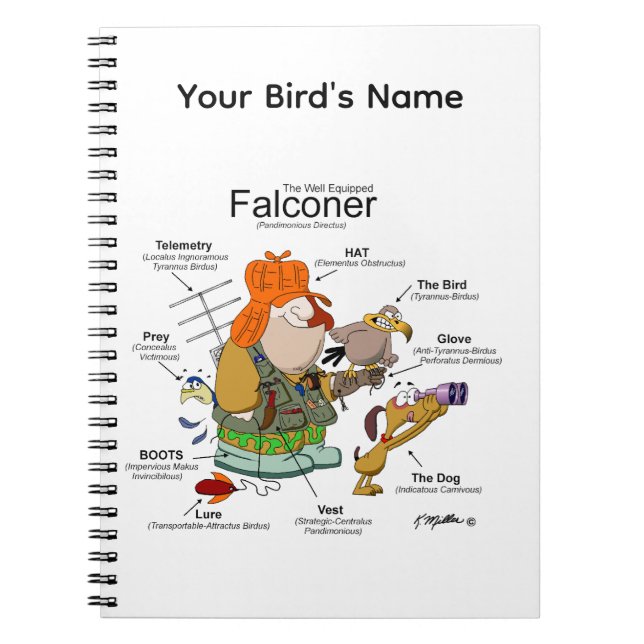 Der gut ausgestattete Falconer Notizblock (Vorderseite)