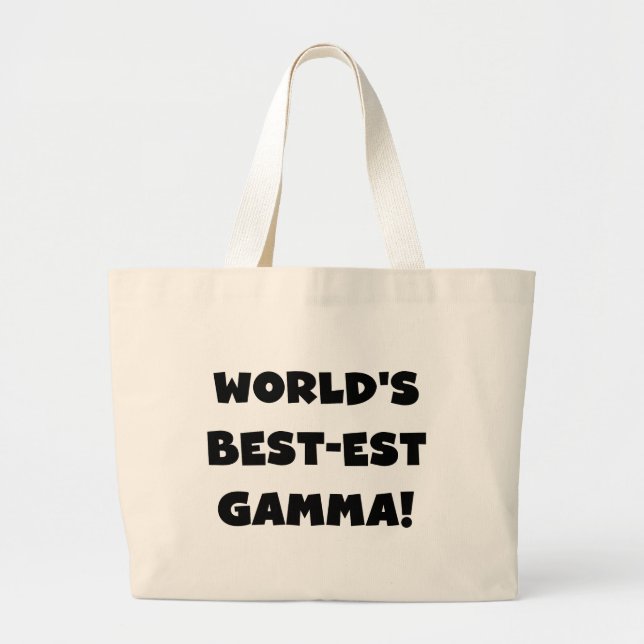 Der Gut-est-Gamma der Welt Schwarzweiss Jumbo Stoffbeutel (Vorne)