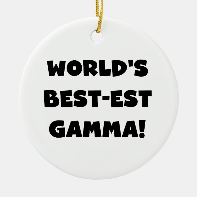 Der Gut-est-Gamma der Welt Schwarzweiss Keramik Ornament (Vorne)