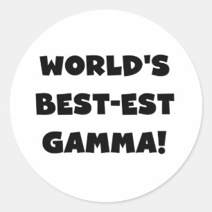 Der Gut-est-Gamma der Welt Schwarzweiss Runder Aufkleber
