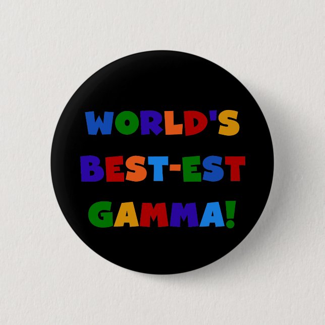 Der Gut-est-Gamma-helle Farbgeschenke der Welt Button (Vorderseite)