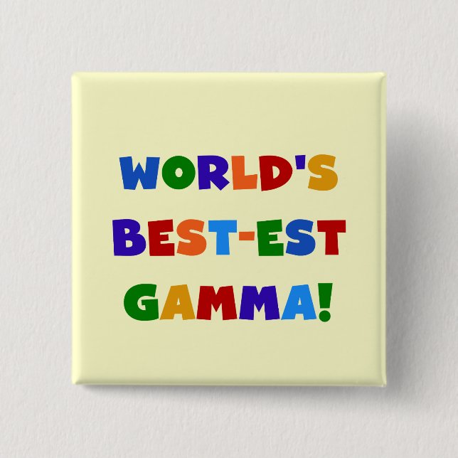 Der Gut-est-Gamma-helle Farbgeschenke der Welt Button (Vorderseite)