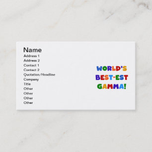 Der Gut-est-Gamma-helle Farbgeschenke der Welt Visitenkarte
