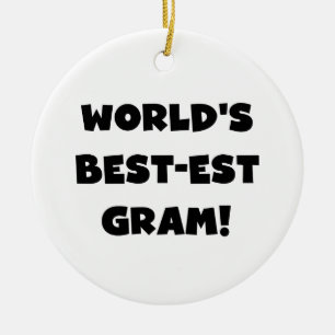 Der Gut-est-Gramm-Schwarz-Text-T-Shirts und Keramikornament