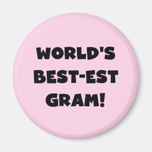 Der Gut-est-Gramm-Schwarz-Text-T-Shirts und Magnet