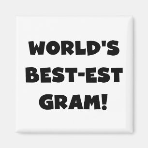 Der Gut-est-Gramm-Schwarz-Text-T-Shirts und Magnet