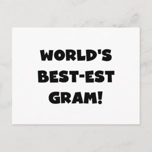 Der Gut-est-Gramm-Schwarz-Text-T-Shirts und Postkarte