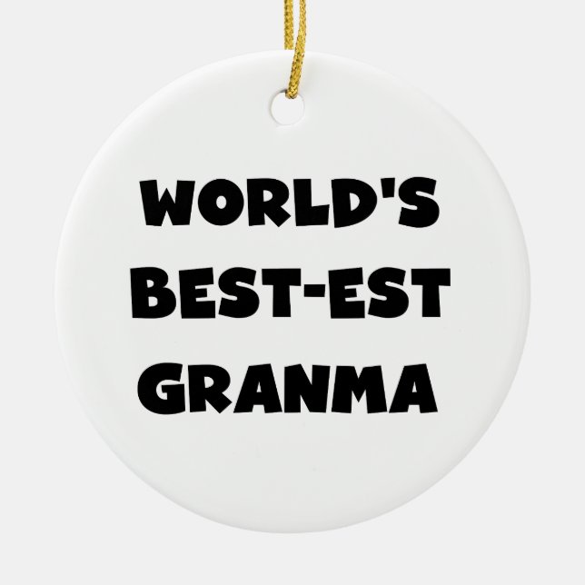 Der Gut-est Granma der Welt Schwarzweiss Keramik Ornament (Vorne)