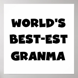 Der Gut-est Granma der Welt Schwarzweiss Poster