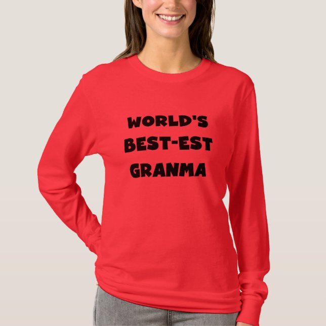 Der Gut-est Granma der Welt Schwarzweiss T-Shirt (Vorderseite)