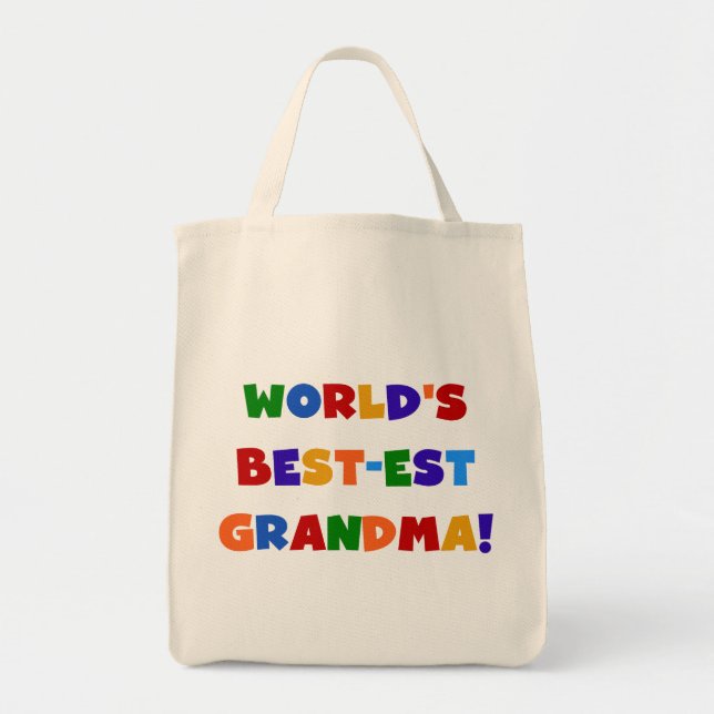 Der Gut-est-Großmutter-helle T-Shirts und Geschenk Tragetasche (Vorne)