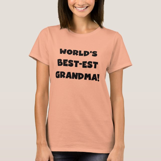 Der Gut-est-Großmutter-Schwarz-T - Shirts und (Vorderseite)