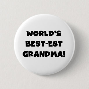 Der Gut-est-Großmutter-Schwarz-T - Shirts und Button