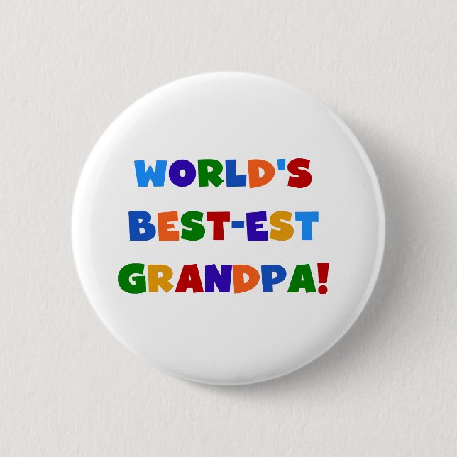 Der Gut-est-Großvater-helle Farbgeschenke der Welt Button (Vorderseite)