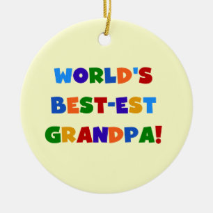 Der Gut-est-Großvater-helle Farbgeschenke der Welt Keramik Ornament