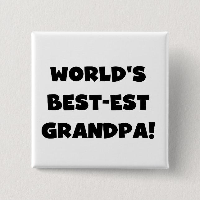 Der Gut-est-Großvater-schwarzer oder weißer Text Button (Vorderseite)