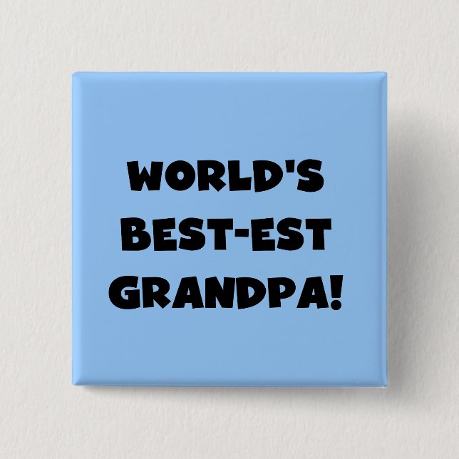 Der Gut-est-Großvater-schwarzer oder weißer Text Button (Vorderseite)
