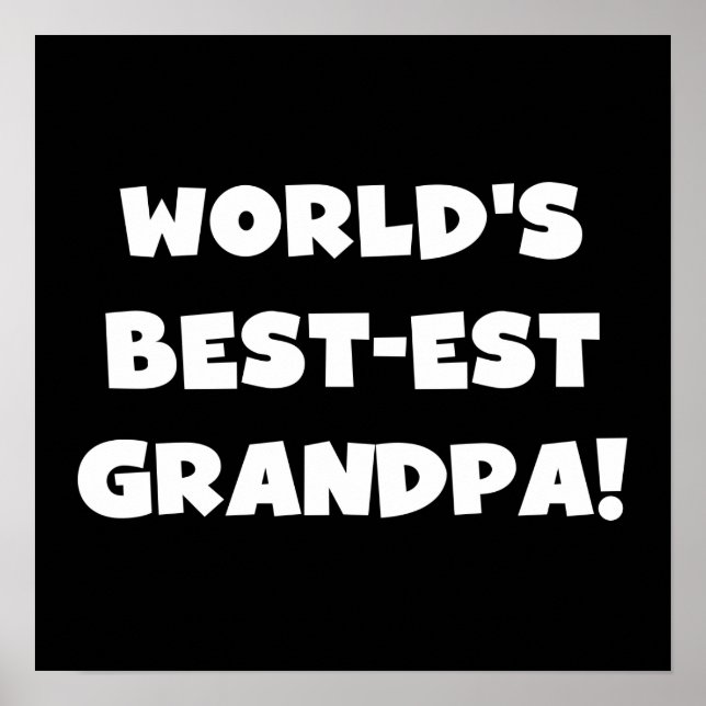 Der Gut-est-Großvater-schwarzer oder weißer Text d Poster (Vorne)