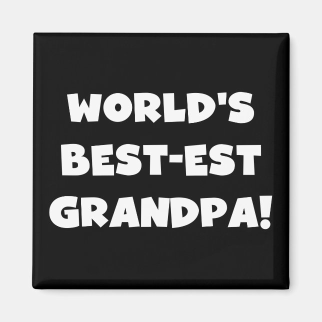 Der Gut-est-Großvater-schwarzer oder weißer Text Magnet (Vorne)