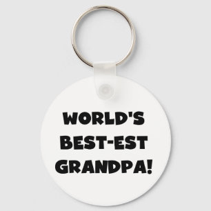 Der Gut-est-Großvater-schwarzer oder weißer Text Schlüsselanhänger