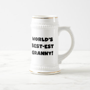 Der Gut-est-Oma-Schwarz-Text-T-Shirts Geschenke Bierglas