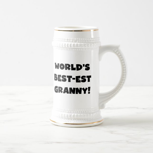 Der Gut-est-Oma-Schwarz-Text-T-Shirts Geschenke Bierglas (Rechts)