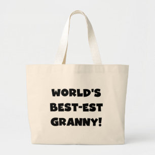 Der Gut-est-Oma-Schwarz-Text-T-Shirts Geschenke de Jumbo Stoffbeutel