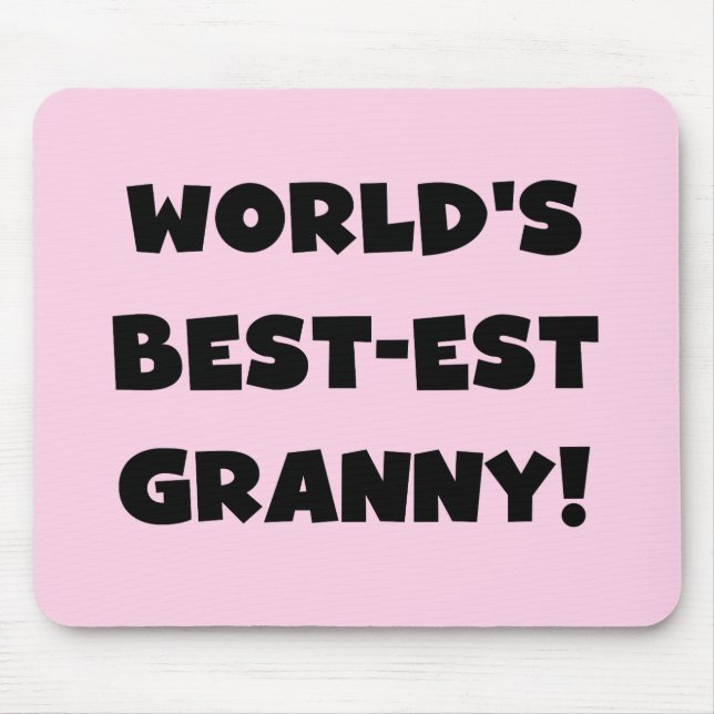 Der Gut-est-Oma-Schwarz-Text-T-Shirts Geschenke de Mousepad (Vorne)