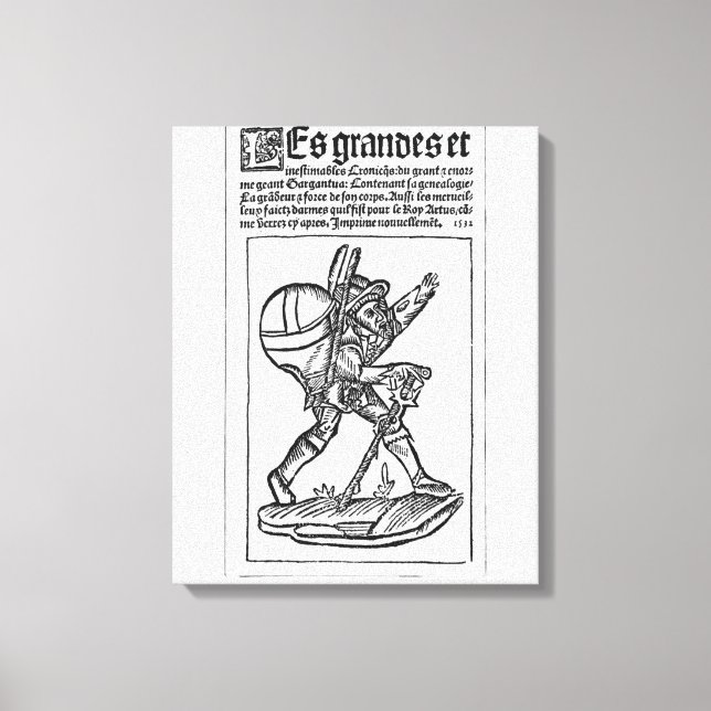Der gute Gigant von "Gargantua" von Francois Leinwanddruck (Vorderseite)