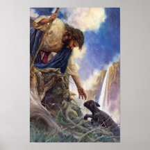 Der gute Hirte Jesus Christus Poster