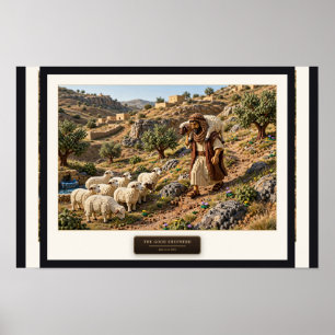 Der Gute Hirte — Kunst aus Bausteinen Poster
