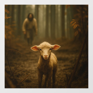 Der gute Hirte und das verlorene Lamm – Jesus & La Fensteraufkleber