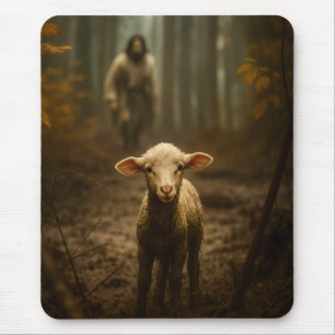 Der gute Hirte und das verlorene Lamm – Jesus & La Mousepad