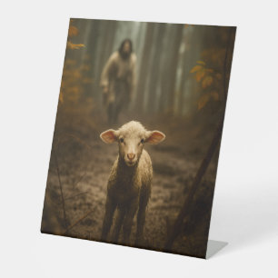 Der gute Hirte und das verlorene Lamm – Jesus & La Sockelschild