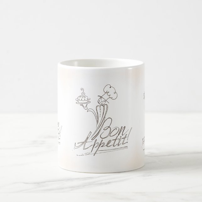 Der gute Koch sagt "Bon Appetit"! Kaffeetasse (Mittel)
