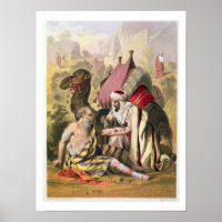Der gute Samariter aus einer Bibel, gedruckt von E