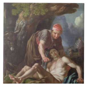 Der gute Samariter, c.1751-52 (Öl auf Leinwand) Fliese