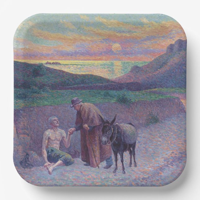 Der gute Samariter Pappteller (Vorderseite)