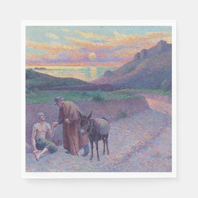 Der gute Samariter Serviette (Vorderseite)