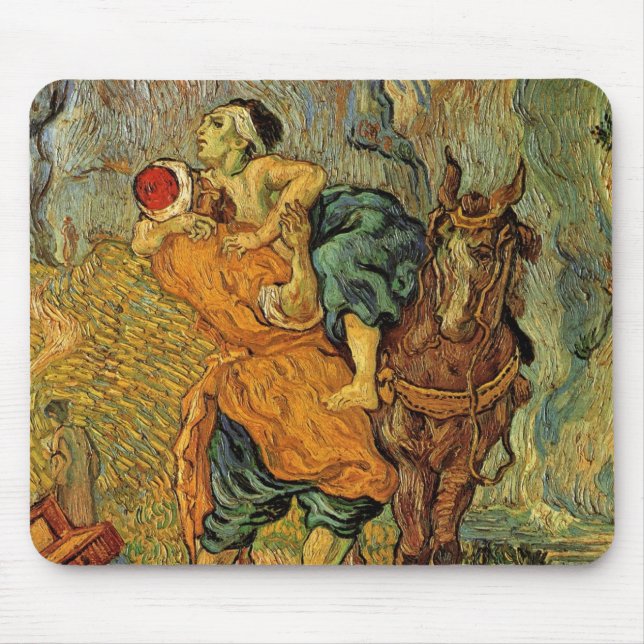 Der gute Samariter von Vincent van Gogh Mousepad (Vorne)